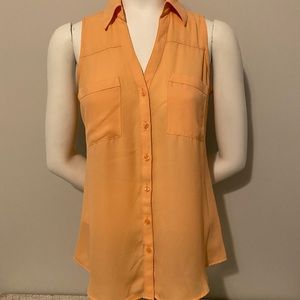 Womens XS Orange Tank Top Blouse Express